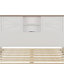 Grand lit rustique en bois avec porte de grange coulissante double et panneau de chargement, support à lattes stable, plateforme blanche en point de taille-657711859-657711862
