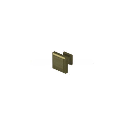 Deltana KS10U4 Square Knob, Decorative, 1-3/16" x 1-3/16" in Brushed Brass
