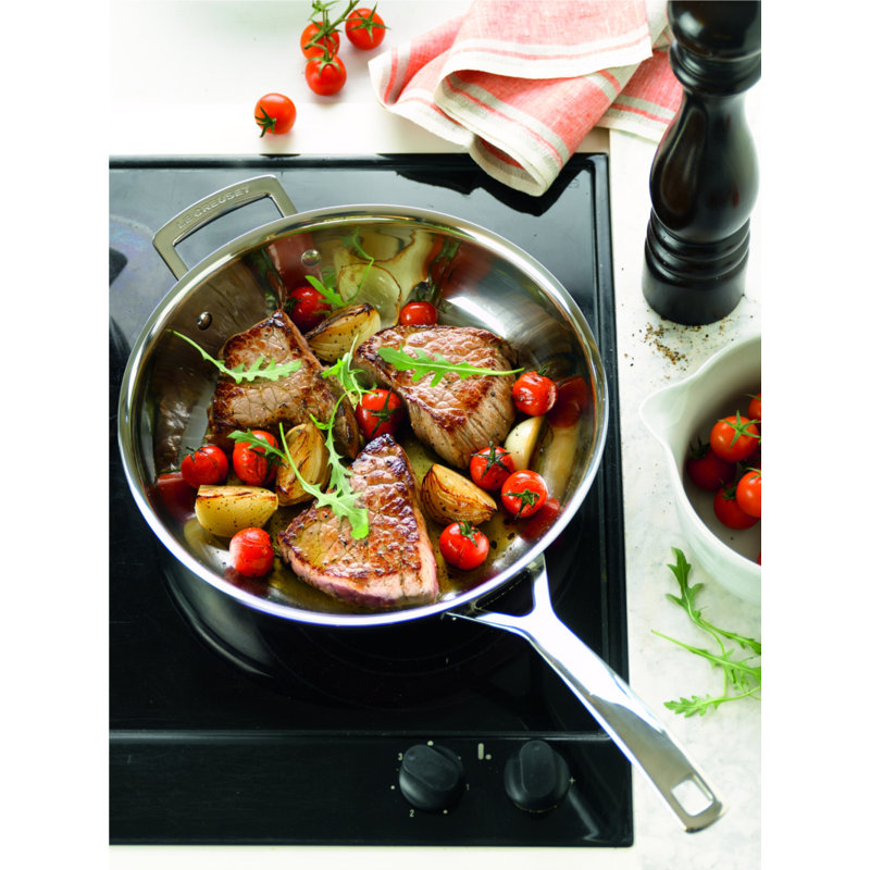 Le Creuset Classic Stainless Steel Round Frying Pan, 12 In.