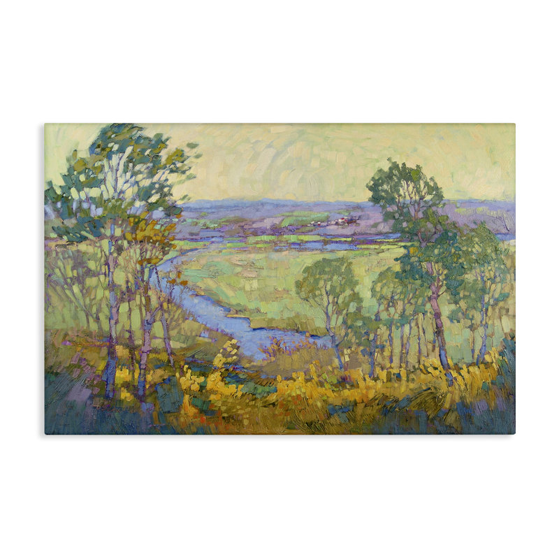 Abstract Winding Stream Canvas Wall Art by Barbara Schilling, 20" H x 30" W