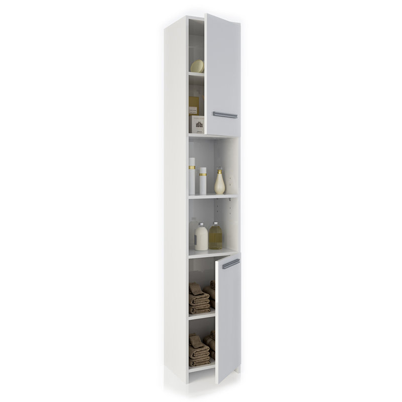 Vice Freestanding Linen Cabinet, White