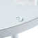 Rabia 31" Bistro Dining Table with Glass Top Flower Pattern Design and Painted Aluminum Base