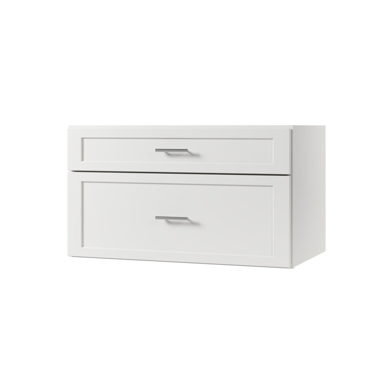 Meuble-lavabo mural simple flottant 36 po Disar, Blanc