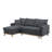 83.28" Sectional In Dark Gray With Storage Chaise, Sleeper & Reversible Chaise And Option