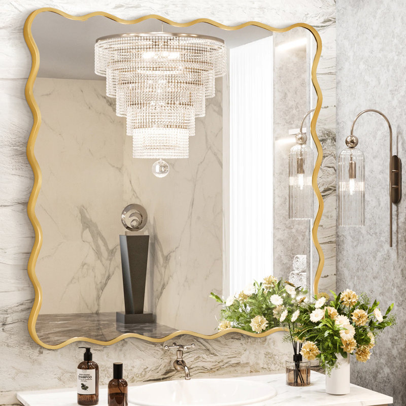 Miroir Luxury Luxury, Or, 36 po x 36 po
