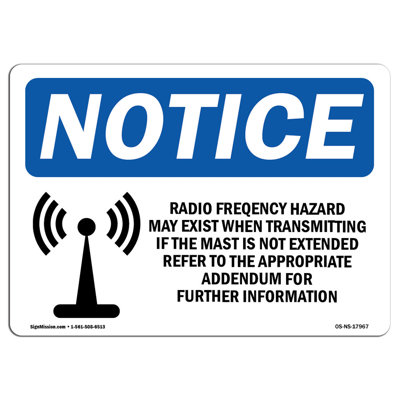 Signe de danger radio pouvant exister avec symbole