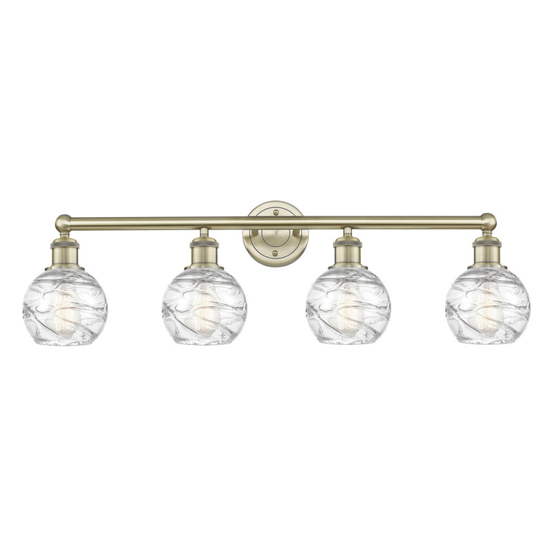 Éclairage pour meuble-lavabo 4 lumières 33 po Cambria, Laiton antique