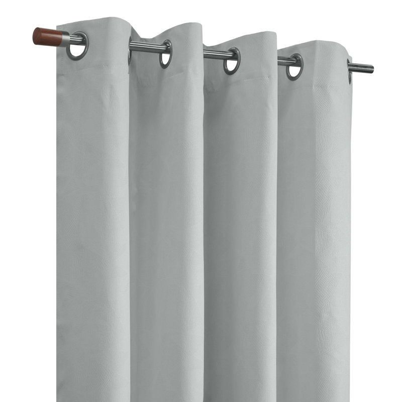 Panneau de rideau 100% occultant avec œillets Frika - 52 x 63 - blanc, L 52 po x L 84 po