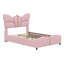 Lit plateforme tapissier avec tête et pied de lit en forme de papillon-2146114669-2146114668