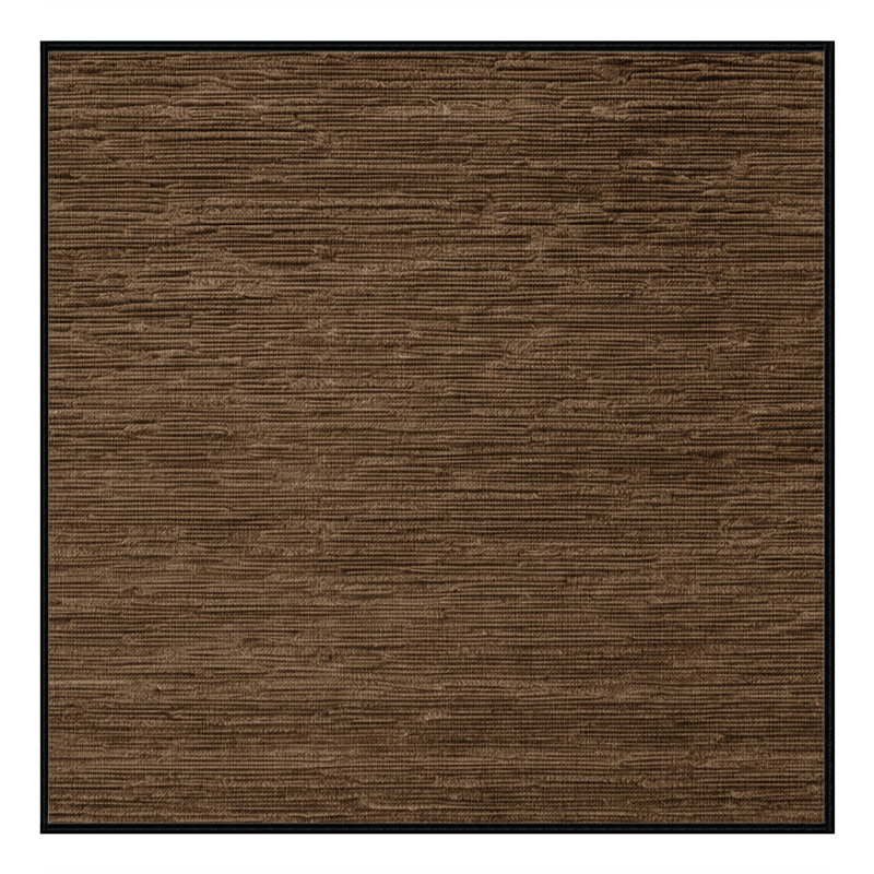 Tapis brun uni lavable à la machine, Carré 6 pi