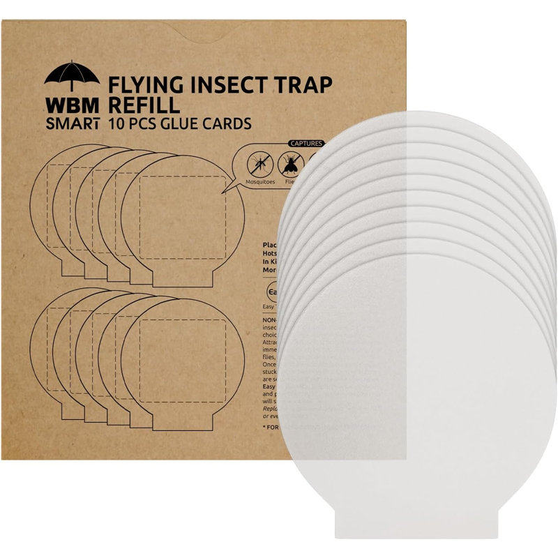 Flying Insect Trap Refills – 10 Pack Compatible With Wbm Fly Trap Indoor & Diy Night Light