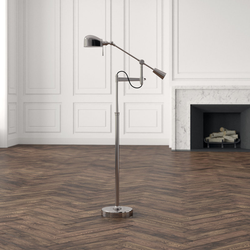 Boom Task Floor Lamp, Polished Nickel