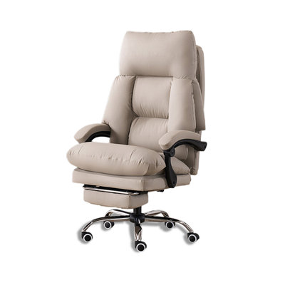 Modern Leather Office Chair with Footrest