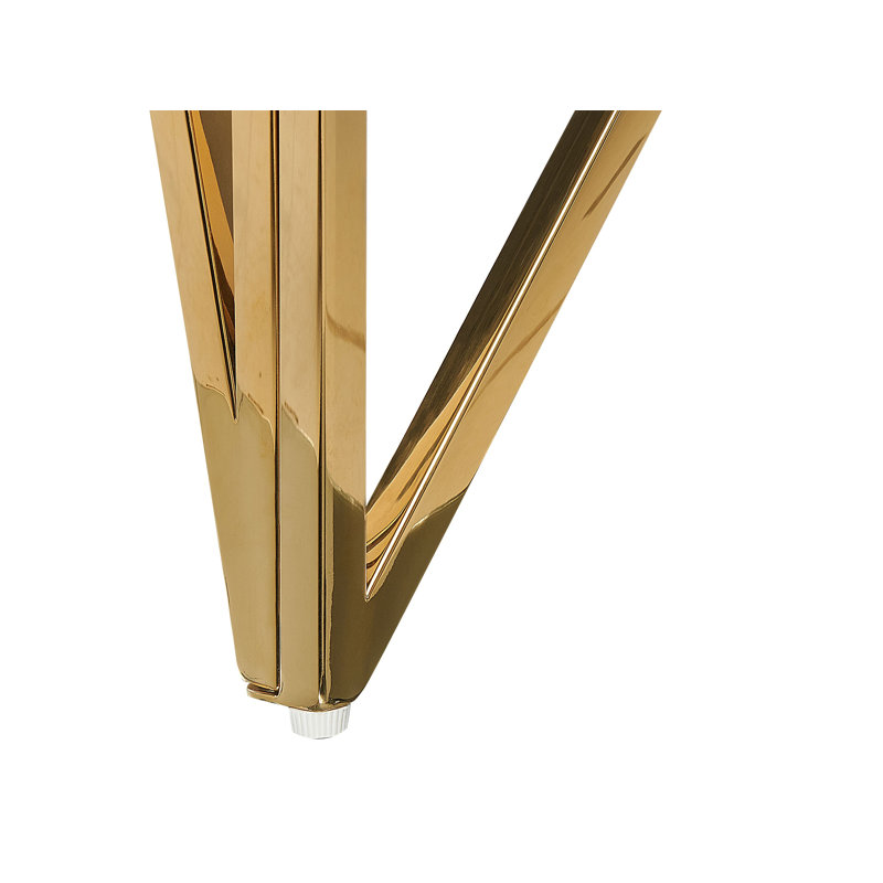 Ademaro 120cm Glass Top Console Table, Gold