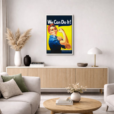 «Vintage Rosie the Riveter We Can Do It», œuvre d'art rétro, photos féministes classiques américaines, impression sur toile encadrée