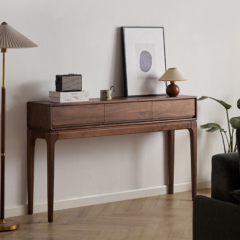 Console moderne et simple, H 35,4 po x l 59 po x P 13,8 po, Brun