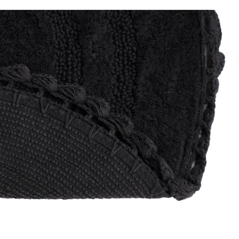 Tapis pour salle de bain Akiera Luna, Noir