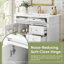 Meuble-lavabo de salle de bain avec lavabo supérieur, armoire de rangement, 2 tiroirs et un tiroir basculant-133274630