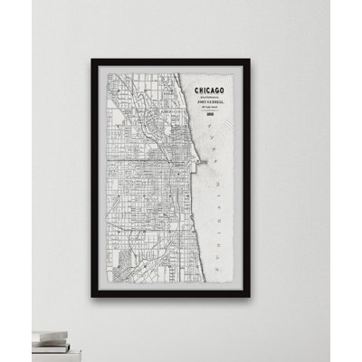 Carte de Chicago IV - impression encadrée