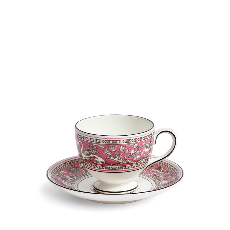 Wedgwood Florentine Colours Teacup & Saucer 5.8 fl oz, Fuchsia