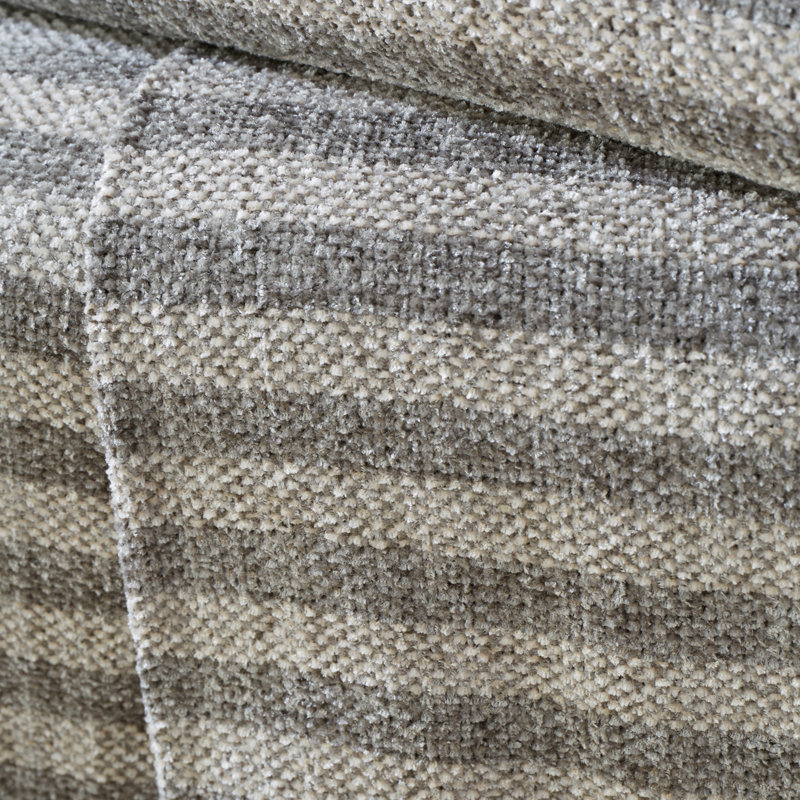 Stripe Chenille Blanket Throw, Grey