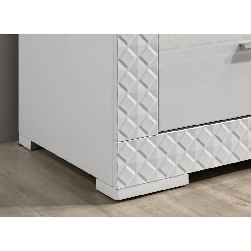 Superbe table de chevet chromée ultra-brillante 1pc