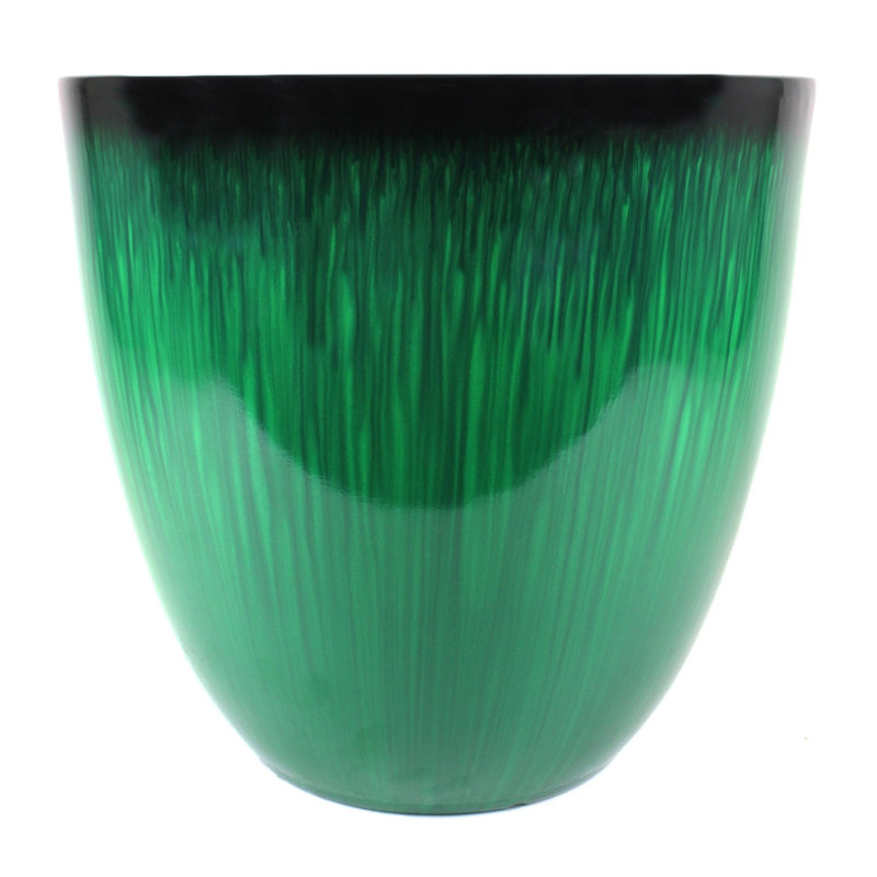 Nattalee Resin Weather Resistant Nursery Pot, Green, 14" x 15" x 15"