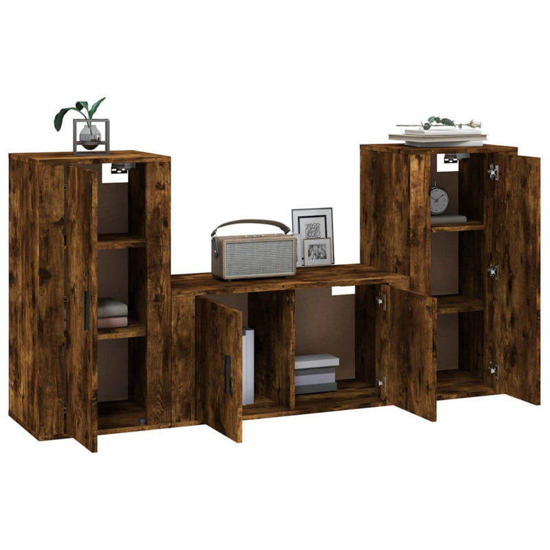 Bellock Entertainment Centre for TVs up to 70", Smoked Oak