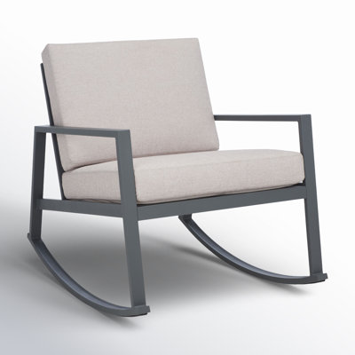 Bia Rocking Metal Chair with Cushions by Joss & Main