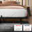 Floating Bed Frame with Storage Headboard,Modern Metal Platform Bed with LED & Charging Station,No Box Spring Needed-415207673