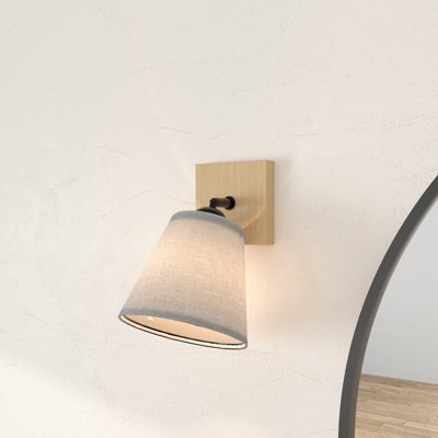 Taffney Wood Swing Arm Wall Light