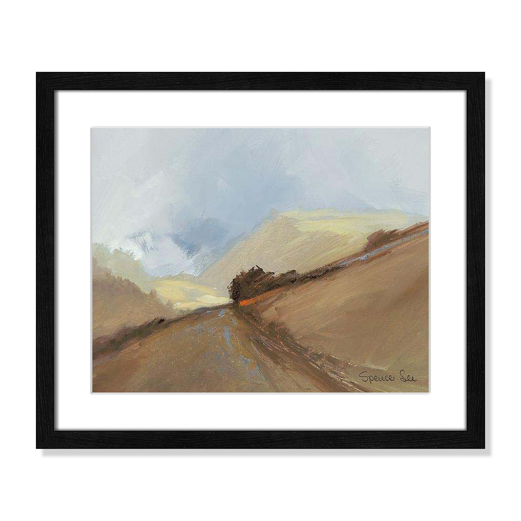Heaven And Earth II by Spencer Lee, 16" H x 19" W x 0.75" D, Black Framed