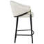 Tabourets de comptoir Modern Modern beige avec accents noirs lustrés-54697129