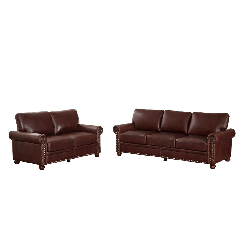 Ensemble de canapé modulaire en cuir de polyuréthane bourgogne avec rangement, mobilier de salon 5 places avec structure en bois massif et métal