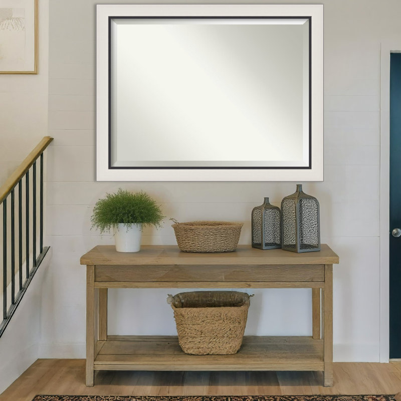 Miroir mural Ellie, 35,5 po x 45,5 po, Argent noir