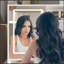 Coiffeuse de maquillage avec lumières en 3 couleurs et miroir ouvert, bureau de coiffeuse avec 4 tiroirs et 1 armoire et tablettes, commode de coiffeuse, pour la chambre à coucher-437190670