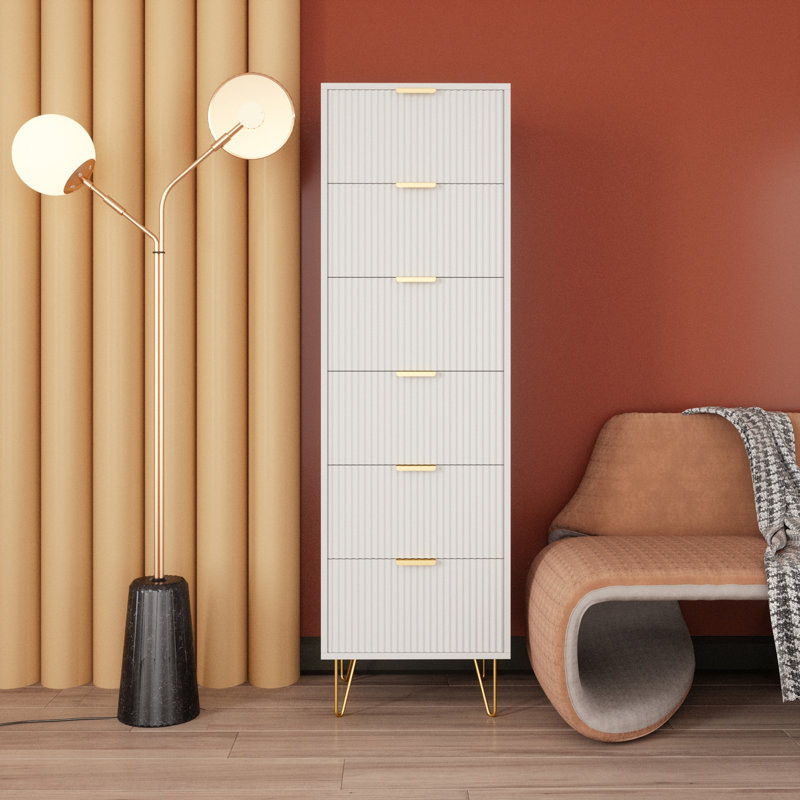 15.75'' W 6 - Drawer Dresser, White