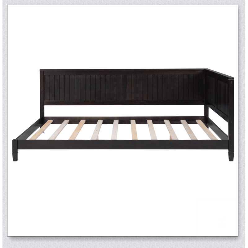 Lit de jour / canapé en bois, Complet/Double, Espresso