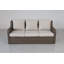Ensemble de canapé d'extérieur en rotin gris clair 2 pièces avec table basse Camil - Mobilier de patio résistant aux intempéries avec coussins blancs-130890988