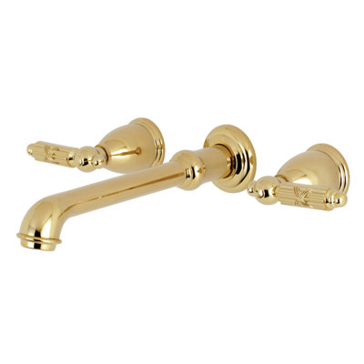 Kingston Brass Georgian Two-Handle 3-Hole Wall Mount Roman Tub Faucet