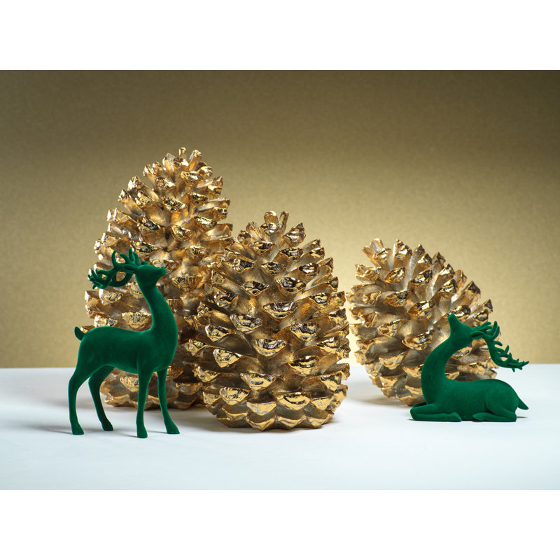 Christmas Decorative Accent, Gold, 16.25" H x 13" W x 13" D