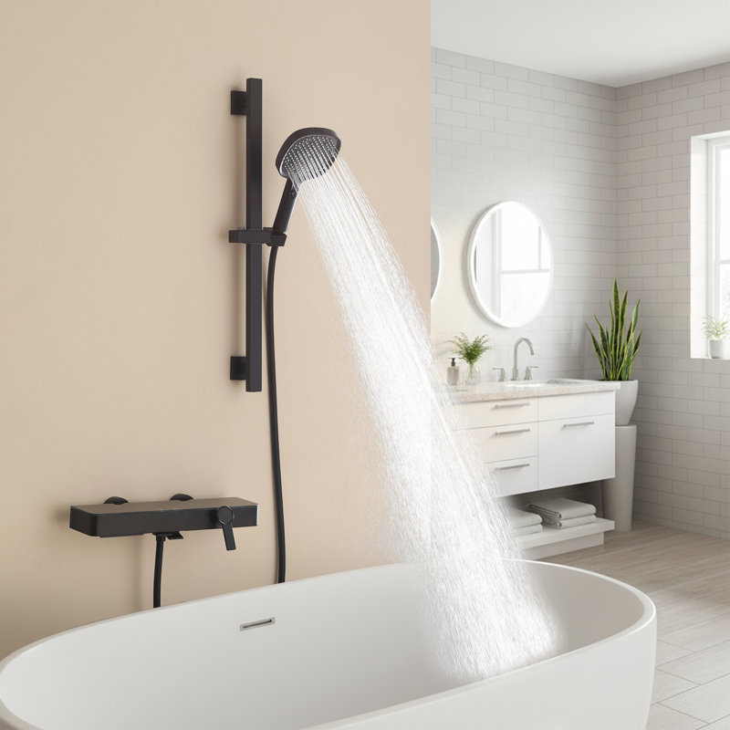 Robinet de baignoire en laiton au design moderne, Matte Black