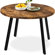 Brattleboro 35.5In Mid-Century Modern Round Dining Table W/ Steel Legs, Adjustable Feet