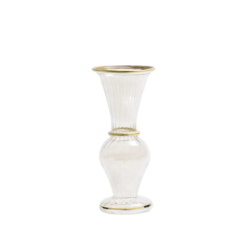 F2023 Handmade Glass Table Vase, Clear