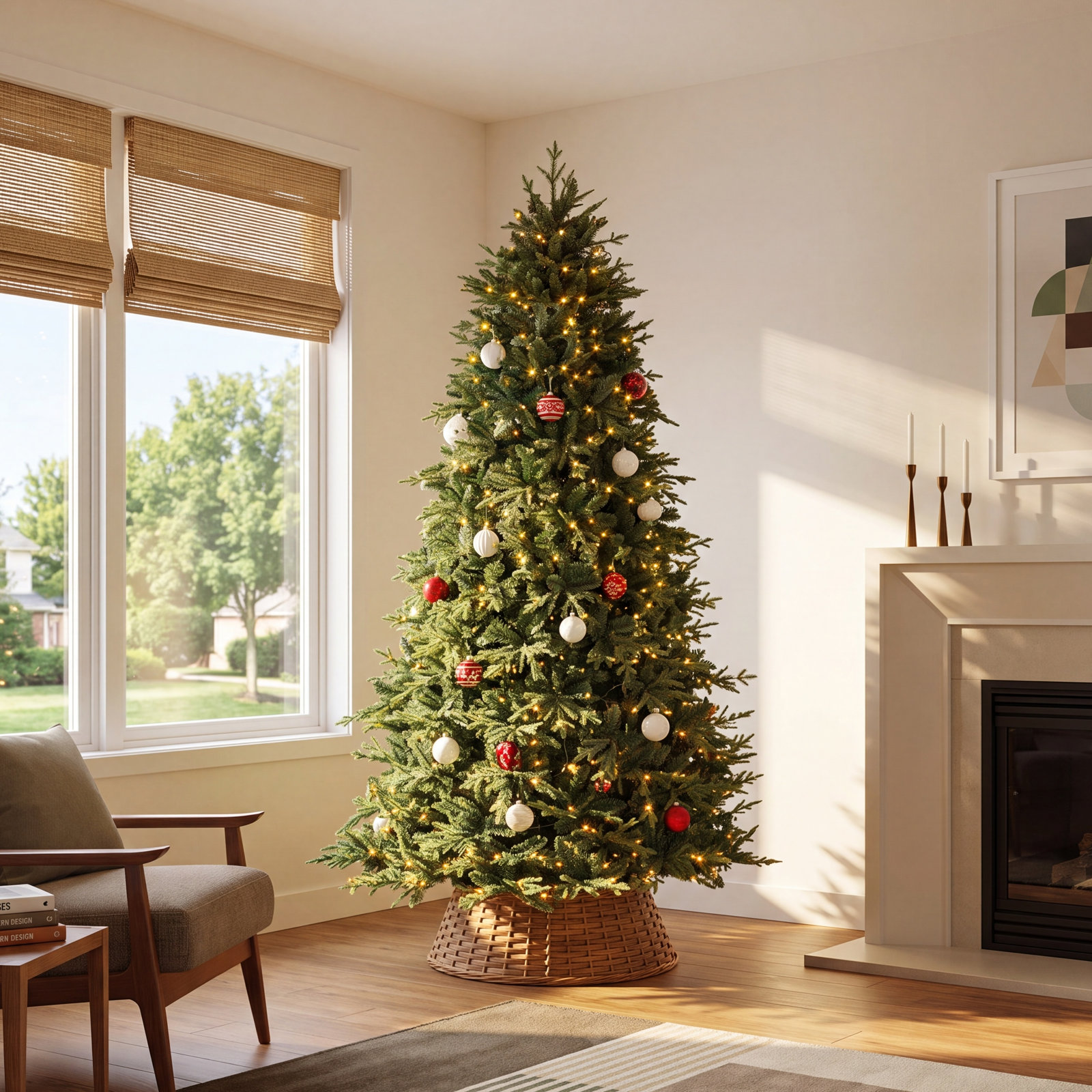 Majestic 9' Pre-Lit Spruce Christmas Tree