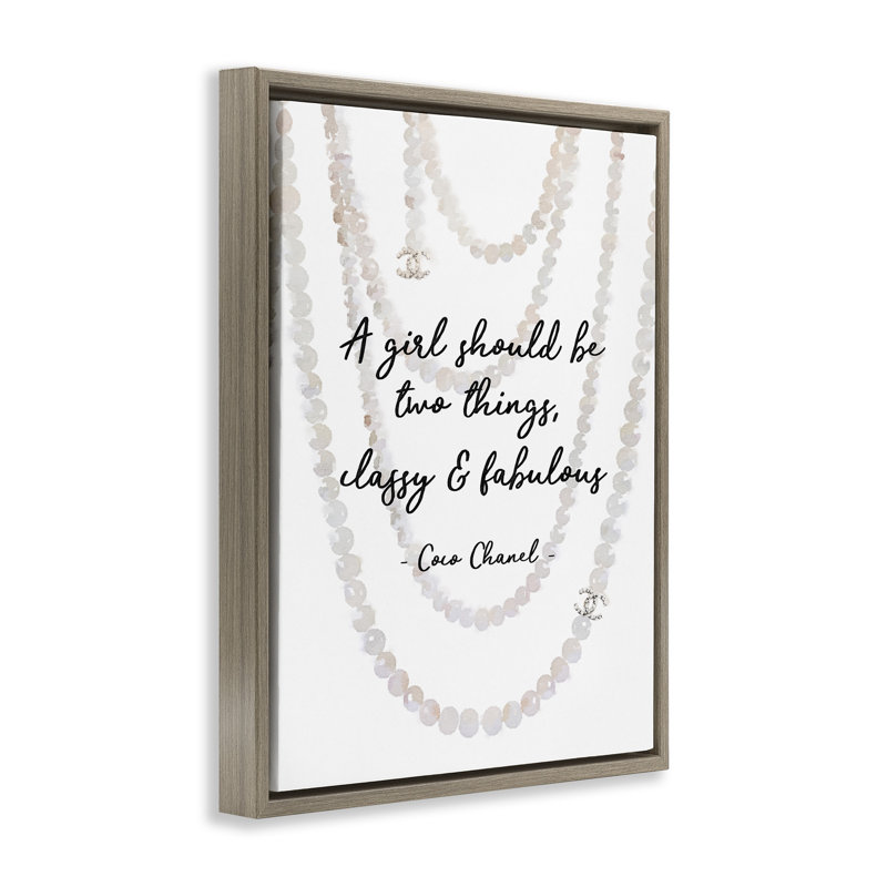 «Classy & Fabulous Fashion Quote Brown Grain», art mural sur toile flottante par Amanda Greenwood, H 21 po x l 17 po