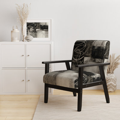 Maratha - A Geometric Day I - Fauteuil rembourré Mid-Century