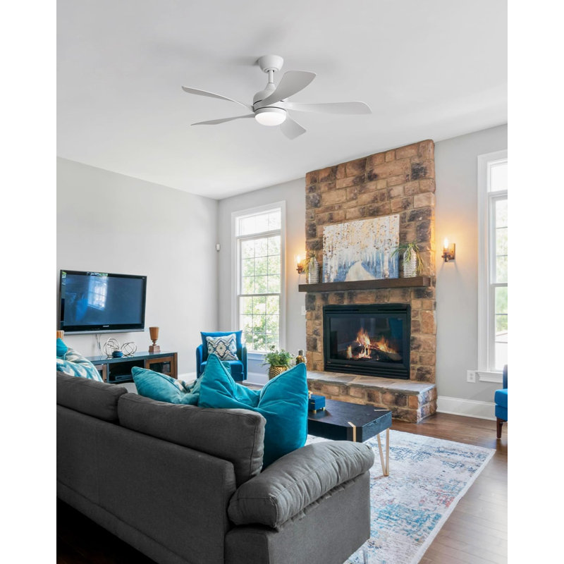Low White Ceiling Fan