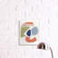 Collage de formes abstraites, vert, orange et bleu par un artiste inconnu - impression-12504855-12504877