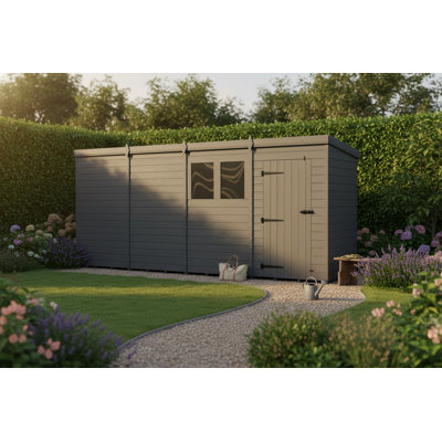 16x7 Pent Composite Shed